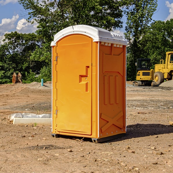 how often are the portable toilets cleaned and serviced during a rental period in Union Mills